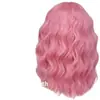 Amazon Transfronteiriça Novo Produto Peruca Europeia e Americana Cabelo Curto Cacheado Feminino Onda de Água Multicor Opcional Peruca de Fibra Química Touca