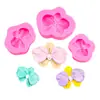 Moldes de silicona grandes y pequeños con forma de flor de orquídea para ambientadores de coche DIY, adornos de yeso y moldes de fondant de chocolate