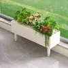 Macetero Ancho de Pie para Balcón, Macetero de Hierro, Estante Extensor para Alféizar de Balcón, Macetero para Balcón Exterior y Interior