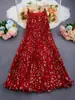 Saia Midi Plissada de Chiffon com Estampa Floral Pequena para Mulheres, Cintura Alta, Novo Estilo Fino Primavera/Verão 2024