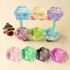 Base Giratoria de Flores de Alta Transparencia Lindo Accesorio DIY Llavero Bolsa Sorpresa Adorno de Escritorio Piezas de Resina
