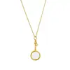Colar Lupa Fashionable Novo, Estilo Minimalista, Luxo Leve de Nicho, Cobre Banhado a Ouro, Corrente Longa Versátil Vintage para Suéter