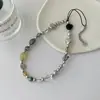 Corrente para Celular com Coração de Flores Frescas de Primavera Japonesa e Coreana, Contas, Cordão Portátil Anti-Perda, Adequada para Todas as Capas de Celular