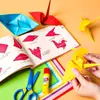 Papel colorido quadrado de origami feito à mão cor Quadrado material diy para jardim de infância de crianças bolsa de materiais recorte de papel infantil origami de cor mista