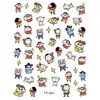 Nuevos en Stock Venta al por Mayor Pegatinas para Uñas Serie 3D en Relieve Ins Lindos Dibujos Animados Adhesivas Calcomanías para Uñas Graffiti