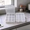 Caja de Almacenamiento de Plástico Transparente para Cuentas, Piezas de Uñas Postizas, Herramientas de Ferretería, Joyería, Caja Organizadora con Múltiples Compartimentos, Caja para Agujas e Hilos