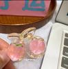 Anillo para el Cabello de Durazno Corazón de Chica Rosa Tierna Anillo para el Cabello de Intestino Grueso Grande Ins Juguete Q Lindo Durazno Carnoso Cuerda para el Cabello Accesorios para el Cabello de Niñas