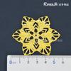 Joyería de metal tamaño hierro decoración de disfraz pieza de flor hueca de seis pétalos 35/60/90mm pieza de flor hexagonal