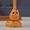 Estatueta de Gato Giratório Curativa para Alívio do Estresse de Sândalo, Pequeno Gato Voador de Presente, Ornamento para Painel de Carro de Mesa, Gato da Sorte Atacado