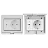 Comercio Exterior Ip55 Estándar Europeo Exterior Impermeable y a Prueba de Lluvia Enchufe de Interruptor Montado en Superficie Exterior 16A Estándar Alemán Estilo Británico Multifunción