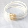 Venta Caliente Pulsera de Piedra de Nacimiento de Silicona de 3 Capas Traje de Cinta Pulsera de Diamante Roto con Lazo para Mujer Venta Directa de Fábrica