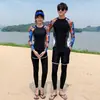Traje de Buceo Coreano para Mujer de Manga Larga Traje de Baño Medusa Dividido Protector Solar Ajustado Traje de Snorkel Traje de Baño
