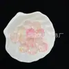 Acessórios para joias DIY feitos à mão em dois tons, transparentes, cor de rosa, com gradiente de 19mm, disponíveis em estoque para transmissões ao vivo online