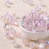 Cuentas redondas de ojo de gato electrochapadas Aurora, cuentas sueltas iridiscentes, pulseras de cuentas hechas a mano para DIY, pendientes, accesorios de joyería, materiales para abalorios