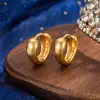 Nuevo Hebilla de Pendiente de Gota de Agua Cepillada Mate Nuevo Tendencia Estilo Indiferente de Lujo Ligero Pendientes de Alta Gama para Mujer Joyería para Orejas Hebilla de Pendiente de Círculo Liso