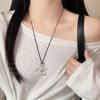Colar de Flor Recortada Estilo Blogger Coreano Feminino Verão Corda Preta Ajustável Acessórios Versátil Elegante Corrente para Clavícula