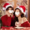 Navidad Año Nuevo Rojo Largo Peluche Lazo Sombrero para Hombres y Mujeres Otoño Invierno Lindo Sombrero de Cabeza Sombrero de Navidad Cubre Cabeza Grande