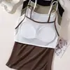 Camisola sin costuras de talla grande con copas incorporadas, perfecta para usar en capas o sola, diseño moderno y minimalista, top para mujer