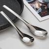 Cuchara Yuanbao de Acero Inoxidable 316, Cuchara para Sopa Engrosada, Cuchara para Comer, Cuchara Plana para Postre, Cuchara para Bebé, Cuchara para el Hogar