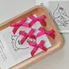 Presilha de Cabelo Laço Doce e Fofo 4cm Y2K Multicor Estilo Ballet Fita Mini Presilha Jacaré Acessório de Cabelo Ornamento para Cabelo Trançado