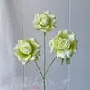 3 Rosas Artificiais Elsa para Decoração de Cena de Casamento, Decoração de Casa e Hotel, Rosas para Atacado Transfronteiriço