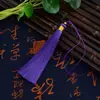 13CM Seda de Hielo Borla Nudo Chino Accesorio Colgante para Coche Material Hecho a Mano DIY Borla de Abanico Hilo Dorado Bicolor Borla Colgante Pequeña