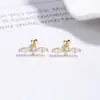 2025 Brincos de Prata Esterlina S925 Simples Modernos Versáteis Diamante Marquise Rosca Torcida Tarraxa Brincos de Design de Nicho