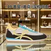 Fabricante Luojia Sapatos de Treinamento Moral com Solado Grosso Forrest Gump Cor Bloqueada Bico Redondo Cadarço Sapatos Internos que Aumentam a Altura Couro Genuíno Waffle Sapatos Casuais Esportivos