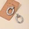 1 Par de Aretes de Diseño Metálico Moderno Europeo y Americano con Forma Regular de Anillo para Mujer, Sencillos y de Alta Gama