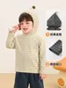 Camiseta de Pelúcia com Capuz Kaka Panda Manga Longa Camada Base para Meninos Roupas de Inverno para Meninas Roupa Íntima para Bebê