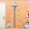M391 Lindo Perro de Orejas Grandes Regla Medidora de Altura Pegatina de Pared Estéreo 3D Decoración de Pared para Habitación Infantil Autoadhesiva Habitación de Princesa