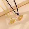 Collar de Perlas de Calabaza Hueca, Artesanía Antigua en Oro, Adorno Nacional con Esmalte, Adorno para el Cuello con Significado de Fortuna y Auspiciosidad