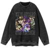 Otoño Nuevo Anime Clásico Dibujos Animados JOJO Maravillosa Aventura Sudadera de Cuello Redondo Oversize