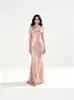 Nueva Ropa de Mujer de Comercio Exterior Transfronterizo Europeo y Americano, Vestido Largo de Manga Larga con Lentejuelas Ajustado de Venta Caliente Dunhuang, Vestido Largo Ajustado