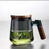 Taza de Vidrio Popular con Vista a la Montaña y al Río, Filtro Interior de Vidrio de Borosilicato Alto, Taza de Té de Gama Alta con Separación de Té y Agua