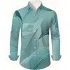 Camisa Retro de Manga Larga para Hombre 2026 Cuadros Geométricos Nueva Camisa Casual de Negocios de Manga Larga para Hombre