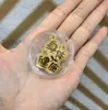 Pegatina para Teléfono Móvil de Oro Puro 999 2 Mg Dios de la Riqueza Caqui Ruyi Talismán de Paz para Atraer Riqueza y Hacerse Rico Regalo Popular Fabricante Venta al por Mayor