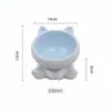 1 pieza Tazón de cerámica lindo para gatos elevado Diseño elevado Comedero Protege la columna vertebral del gato Anti vómitos Tazón para gatos de cara plana Gatito Perros pequeños Levantar Inclinado Comedero para gatos Platos para mascotas