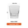 Copo de Vidro Quadrado Maçã Verde para Whisky, Cerveja, Suco, Bebidas Atacado logo