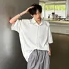 Camisa Versátil Negra Elegante de Botones Manga Corta para Hombre, Fresca y Moderna de Verano, Chaqueta Fina de Media Manga