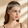 Collar con borla de moneda de aleación estilo étnico transfronterizo, cadena para la frente, pulsera, accesorio para el cabello exótico vintage multiusos