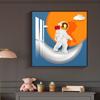 Pintura al óleo de Shenzhen Dafen Village pintura decorativa moderna para mesita de noche de dormitorio astronauta caricatura niños pintura colgante niño pintura creativa