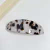 Estilo K de Nuevos Productos, Pasador Geométrico Ovalado de Ácido Acético Texturizado Pinza Lateral, Pinza de Resorte Acrílica Simple Elegante Pinza para Flequillo