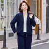 Conjunto Esportivo Elegante Outono 2026 para Mães, Mulheres de Meia-Idade e Idosas, Conjunto Casual de Duas Peças com Jaqueta e Calça