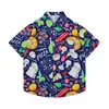 Camisas Florales de Comercio Exterior Transfronterizo, Manga Corta, Unisex, Estilo Pareja, Estilo Vacaciones en la Playa, Festival Songkran, Camisas Tailandesas, Chaquetas