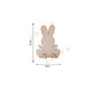 Artesanía de Madera Láser Grabado Láser Sin Acabar Adornos Decorativos 3D Piezas de Madera de Conejo de Pascua DIY