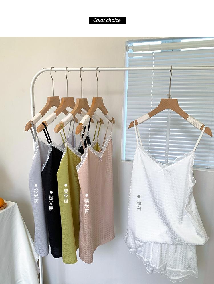 3065千鸟格吊带套装_03