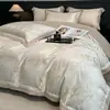 Juego de Cama de Seda Lavada de Verano de Cuatro Piezas Seda Helada Estilo Nórdico Productos para Dormir Desnudo Funda de Edredón Sábana Funda de Cama para Hombre de Tres Piezas Funda de Cama