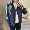 Masculino 2024 novas roupas barras paralelas jaqueta masculina primavera e outono jaqueta marca de moda cor casaco combinando workwear jaqueta