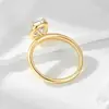 Anillo de plata de ley 925 con zirconia oblonga de corte hielo de 2 quilates para mujer, estilo europeo y americano, anillo de boda de moda versátil de alta gama